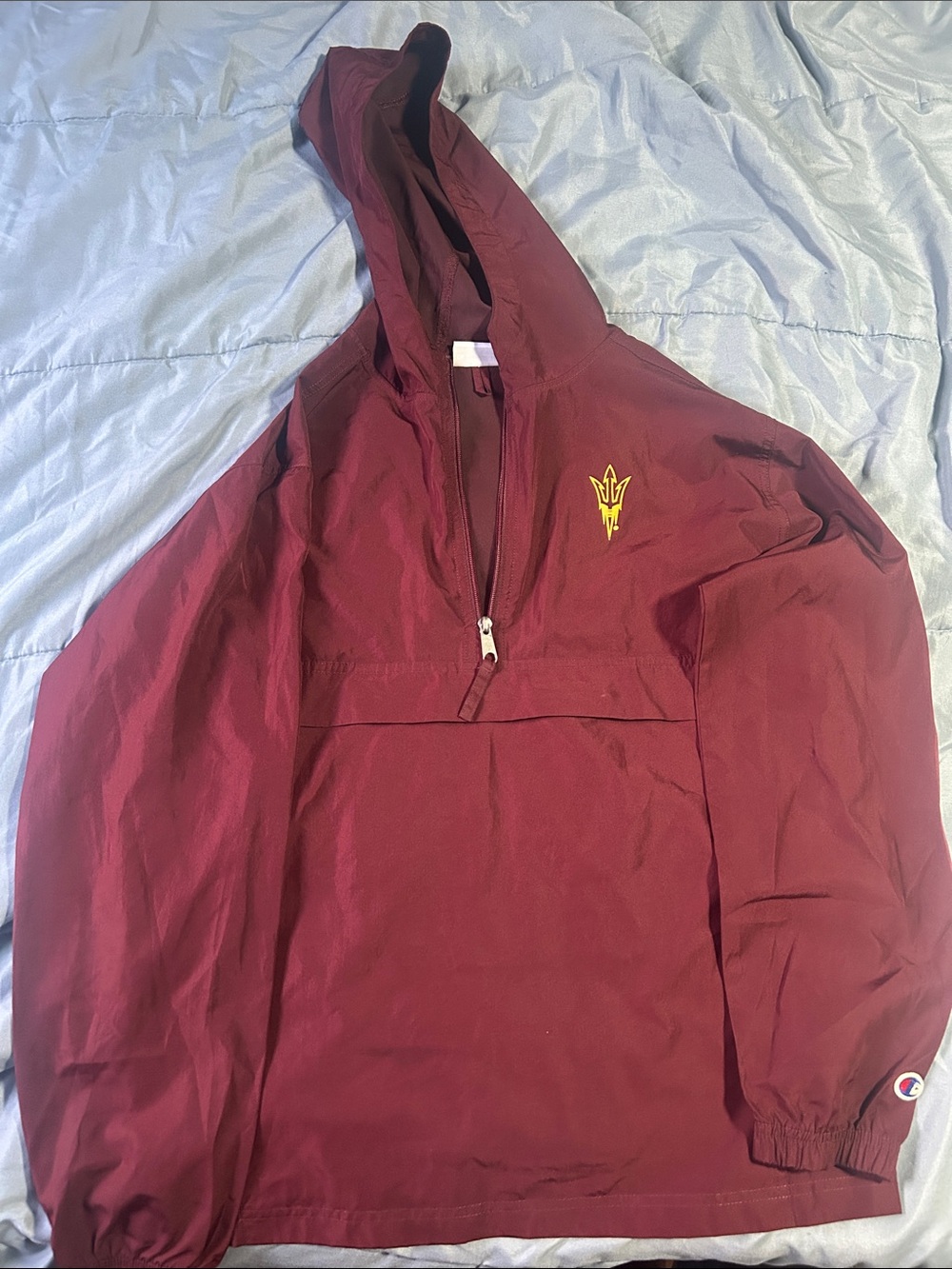 Arizona State Maroon Pullover Hoodie with Yellow Logo